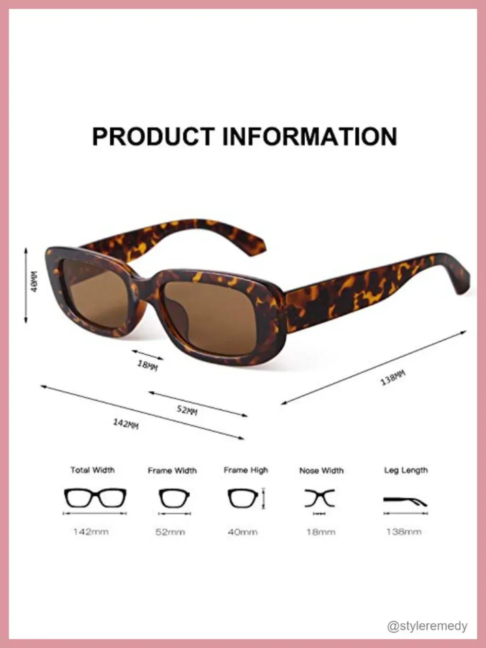 Rectangular Retro Driving Sunglasses with UV400 Protection